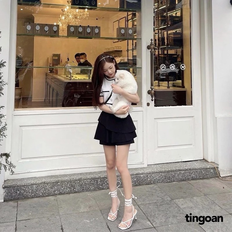 8 công thức phối đồ không thể sai với quần short đen- Ảnh 6.