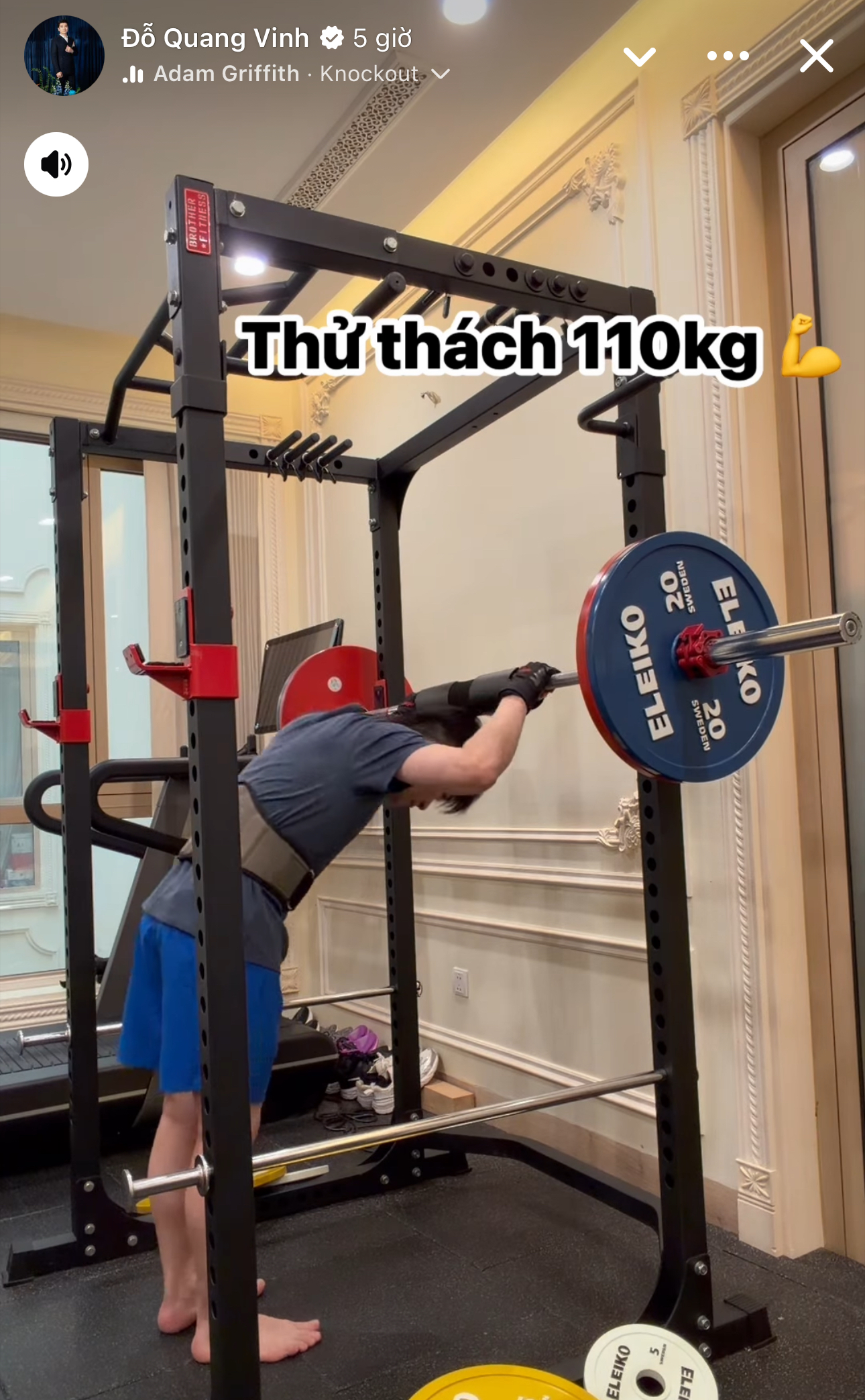 Thiếu gia nhà bầu Hiển - Đỗ Vinh Quang nâng tạ 110kg  - Ảnh 1.