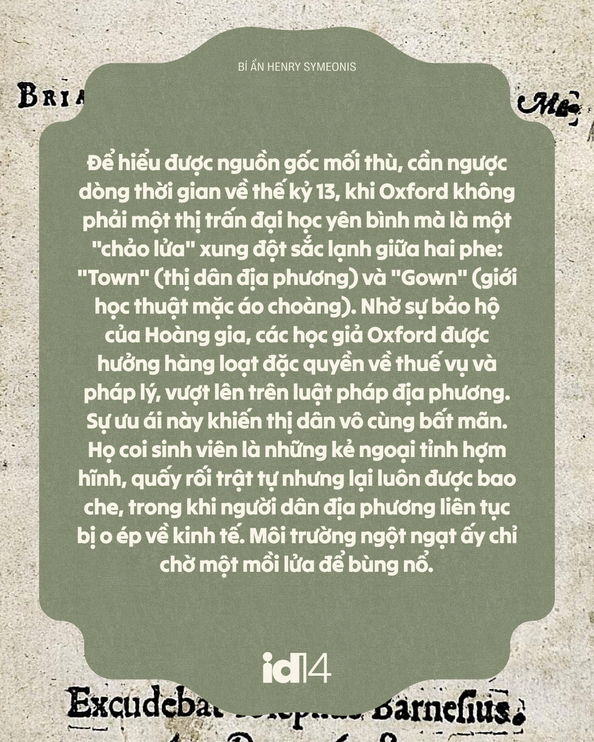 Bí ẩn Henry Symeonis: Vì sao sinh viên Oxford phải thề