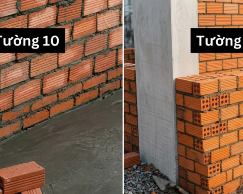 Xây nhà 2 tầng nên chọn tường 10 hay tường 20?
