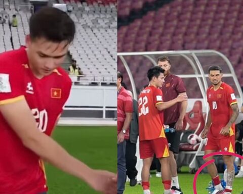 Trai đẹp 1m84 của ĐT Việt Nam băng kín bắp đùi gây lo lắng ở FIFA ASEAN Cup