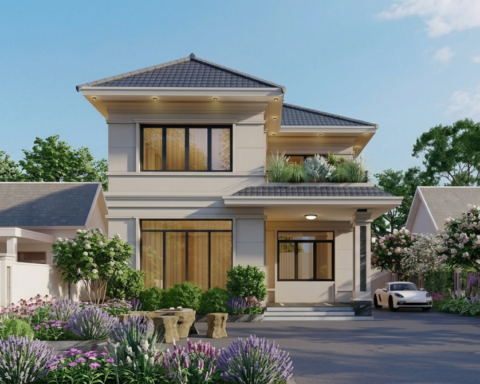 Xây nhà mái Nhật 2 tầng 3 phòng ngủ 80m² bao nhiêu tiền?