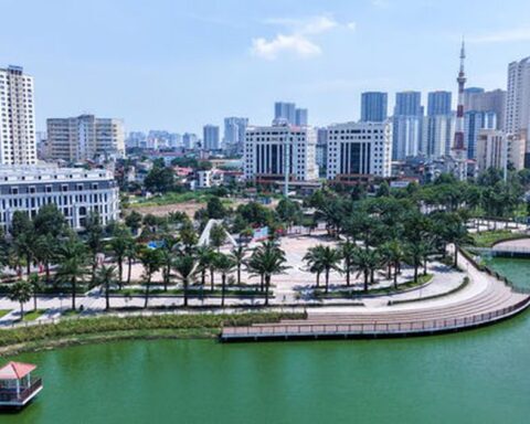 Không gian xanh giữa lòng đô thị tại công viên Phùng Khoang