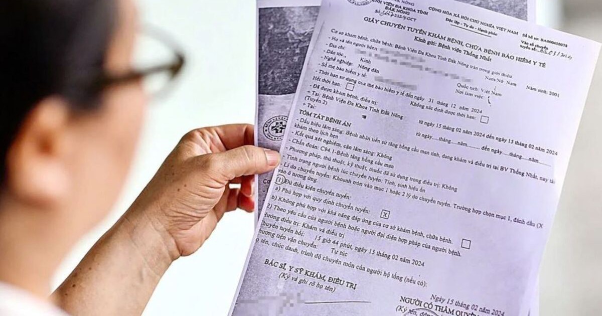 Bộ Y tế đề xuất kéo dài phiếu chuyển viện BHYT lên 20 ngày, dùng trên VNeID