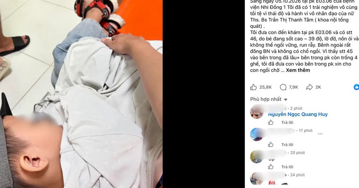 Bài post hơn 5000 like, gần 2000 bình luận của Bệnh viện Nhi đồng 1