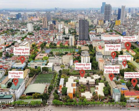 Một đoạn đường chưa đầy 2km ở Hà Nội tập trung hàng loạt trường đại học lớn, cùng nhiều dự án bất động sản, có nút giao ba tầng, metro chạy dọc tuyến