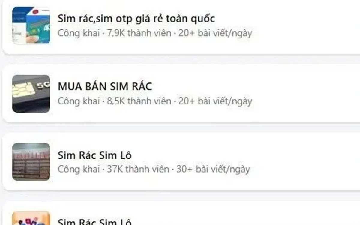 Cảnh giác trước các hội nhóm mua bán “SIM rác” trên không gian mạng
