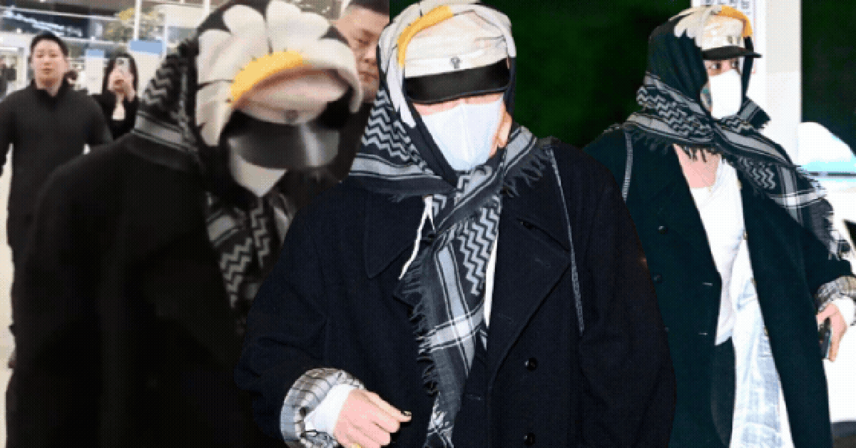 Ngay lúc này: G-Dragon thời trang phang thời tiết, trùm khăn hoa cúc kín mít khởi hành sang Việt Nam