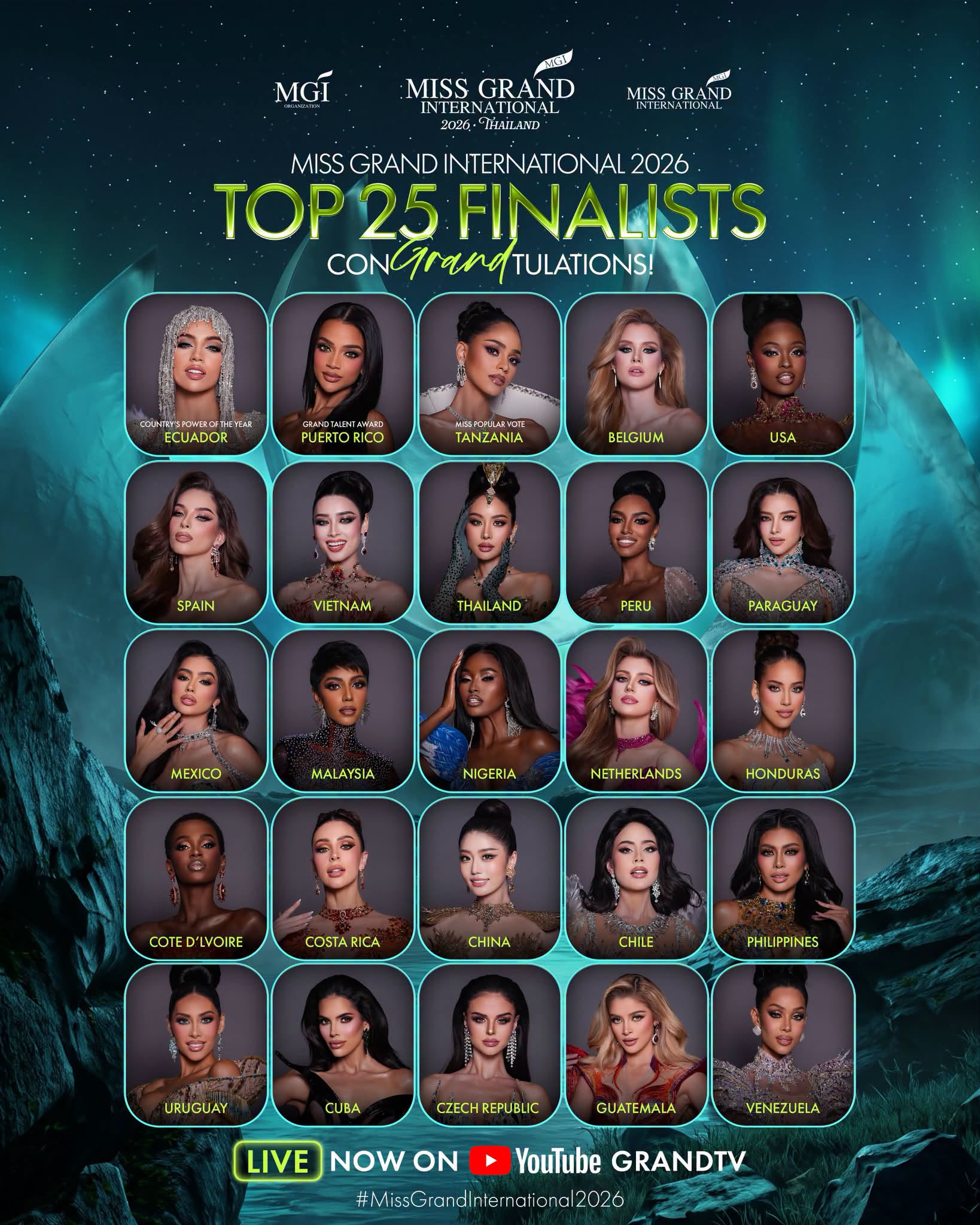 Chung kết Miss Grand International: Emoura Phạm lọt top 25, Hương Giang xuất hiện