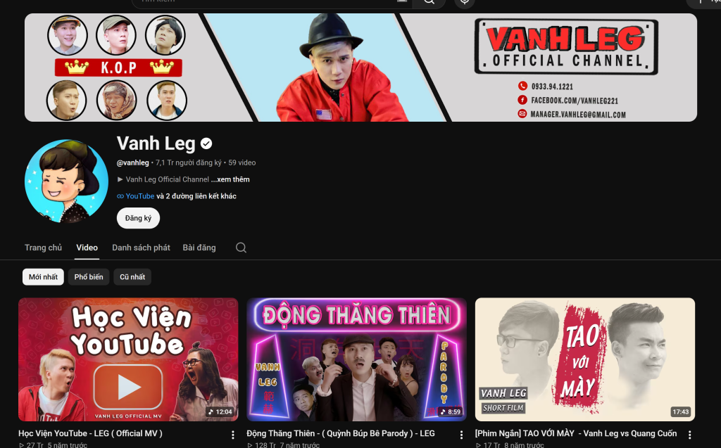 Thu nhập của Vanh Leg- Ảnh 1.
