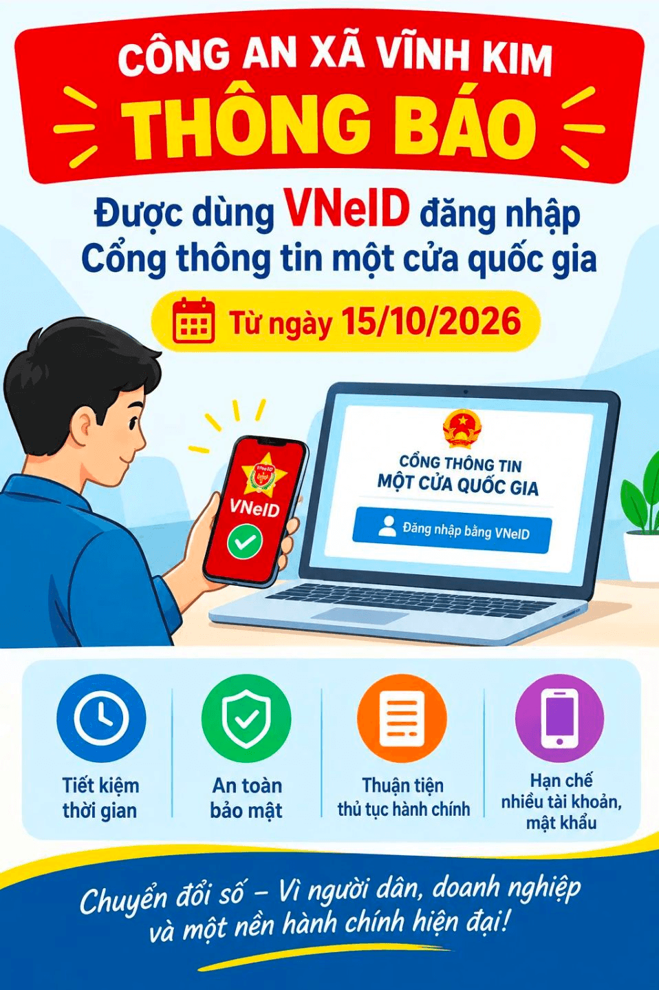Công an phát thông báo quan trọng liên quan đến ứng dụng định danh điện tử VNeID của cá nhân, doanh nghiệp- Ảnh 2.
