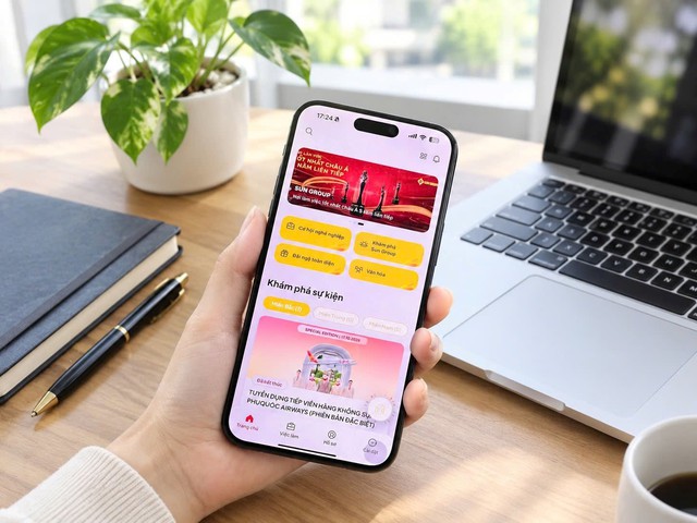 Giao diện của app Sun Career Growth được tối ưu cho trải nghiệm người dùng
