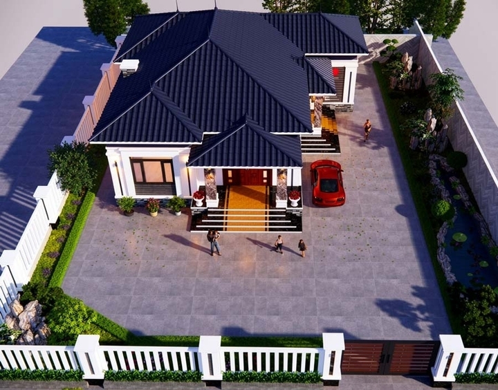 5 mẫu nhà mái Nhật 1 tầng 4 phòng ngủ được yêu thích- Ảnh 5. 5 mẫu nhà mái Nhật 1 tầng 4 phòng ngủ được yêu thích- Ảnh 5.