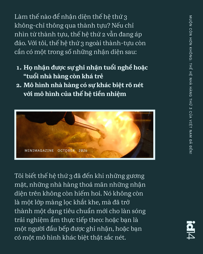 Chúng ta bỏ lỡ 2 thế hệ đầu tiên rồi, nhưng muộn còn hơn không: Thế hệ nhà hàng thứ 3 của Việt Nam đã đến! - Ảnh 14.