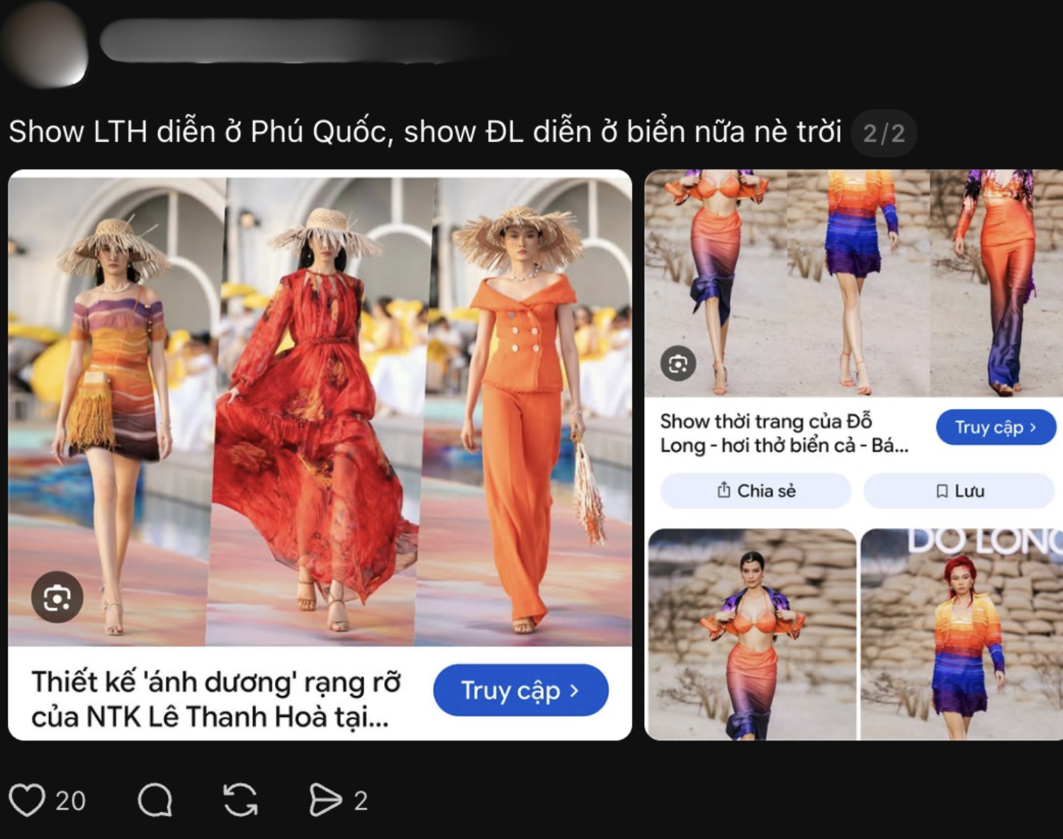 NTK Đỗ Long bị tố nhái NKT Lê Thanh Hoà chiếc váy final walk của 1 nàng Hậu: 