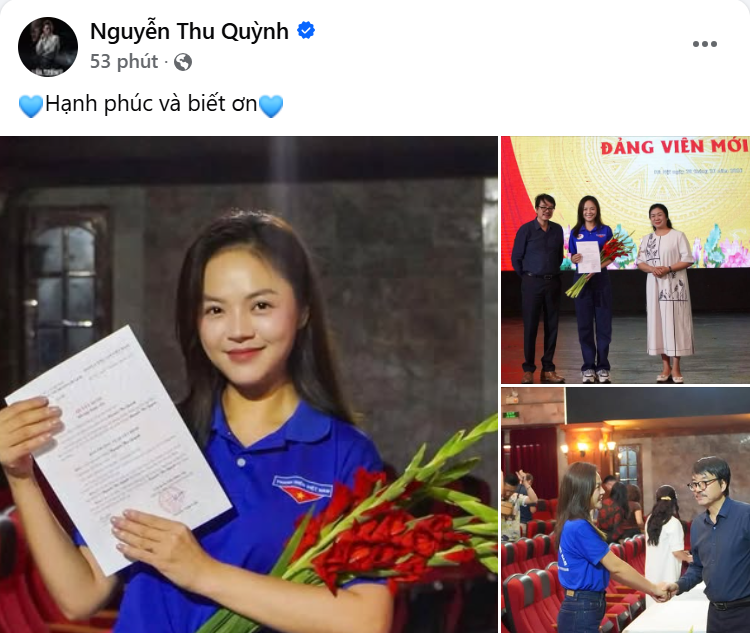 Nữ diễn viên Việt vừa được kết nạp Đảng, từng được cả Bộ Quốc phòng khen thưởng mới tài- Ảnh 1.