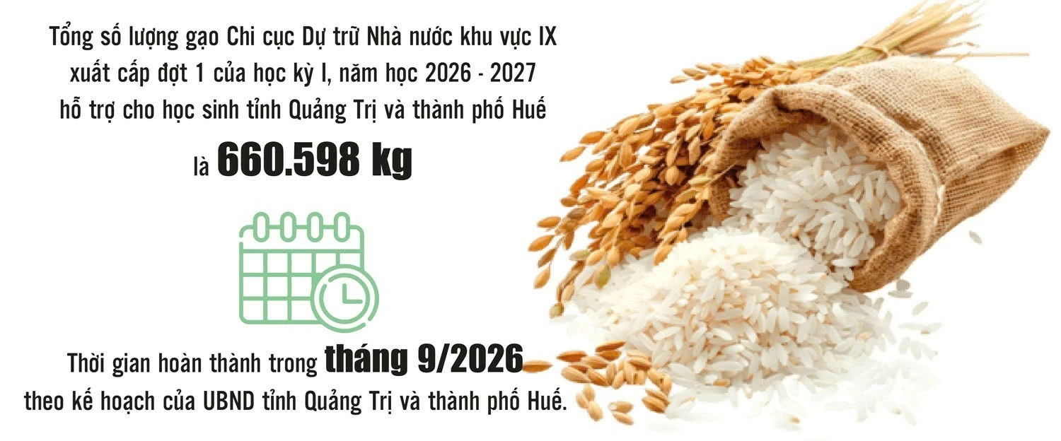 Chi cục Dự trữ Nhà nước khu vực IX: Về đích xuất cấp đợt 1 hơn 660 tấn gạo hỗ trợ học sinh